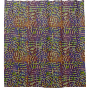 Cortina Para Box Arte abstracta do estêncil do impressão de Gelli