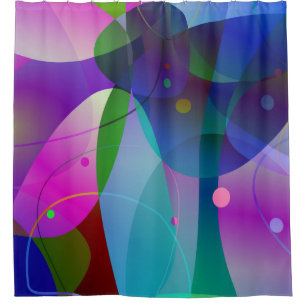 Cortina Para Box Arte abstrato original colorida