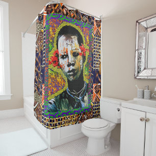 Cortina Para Box Arte Afrocêntrica para Bath e Além