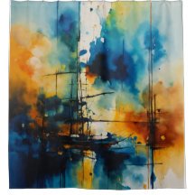 Arte Cinemática | Azul Moderno e Laranja