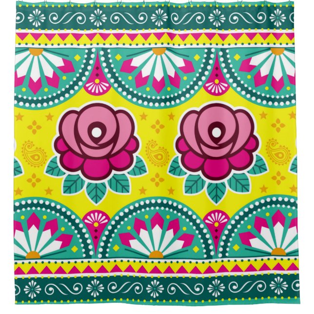 Cortina Para Box Arte de caminhões indiana e paquistanesa sem desco (Frente)