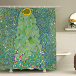 Cortina Para Box Arte de Girassol de Gustav Klimt, Floral Art Nouve