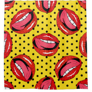 Cortina Para Box Arte de Pop retrô: Crachás de patch de desenho