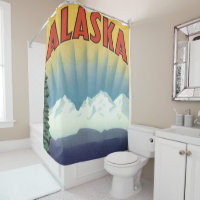 Arte de Poster de Viagem do Alasca Antigo, Paisage