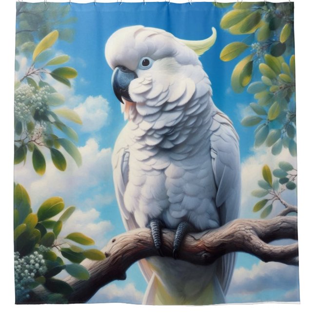 Cortina Para Box Arte do Cockatoo (Frente)