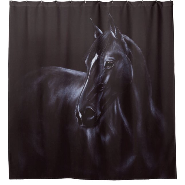 Cortina Para Box Arte equina pintada à mão (Frente)