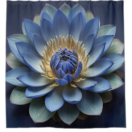 Cortina Para Box Arte Espiritual da Flor Azul Lotus