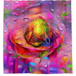 Cortina Para Box Arte Floral Surreal