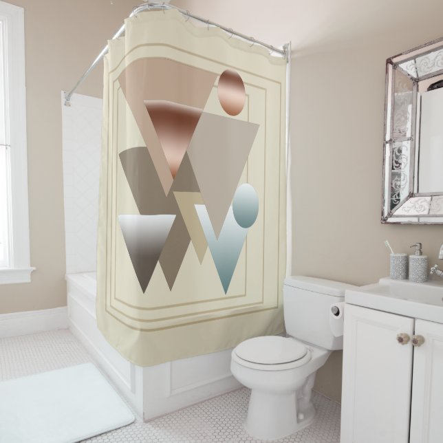 Cortina Para Box Arte futurista geométrica abstrato moderna (In Situ)