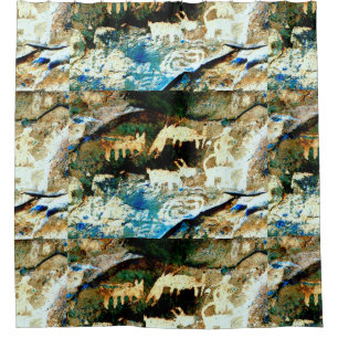 Cortina Para Box arte nativa da rocha do sudoeste