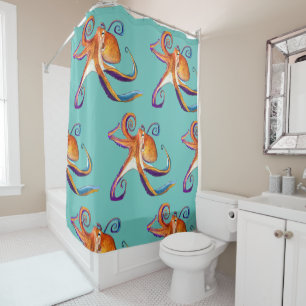 Cortina Para Box Arte octopus sealife