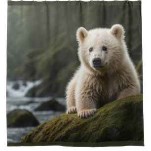 Cortina Para Box Arte Selvagem do Urso Branco