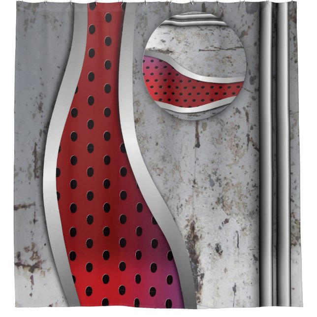 Cortina Para Box Arte texturizada com metal 3D (Frente)