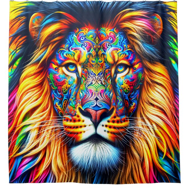 Cortina Para Box Artsy Lion (Frente)