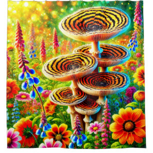 Cortina Para Box Artsy Mushroom
