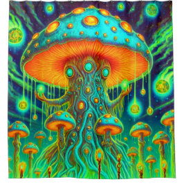 Cortina Para Box Artsy Mushroom Design