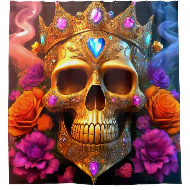 Cortina Para Box Artsy Skull (Frente)