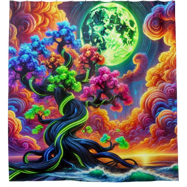 Cortina Para Box Artsy Tree Scene (Frente)
