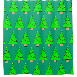 Cortina Para Box Árvore de Natal
