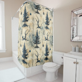 Cortina Para Box Árvore de Natal assustadora