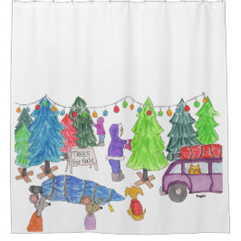 Cortina Para Box Árvores de Natal à Venda
