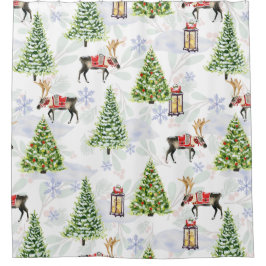 Cortina Para Box Árvores de Natal e Restaurantes Festivos