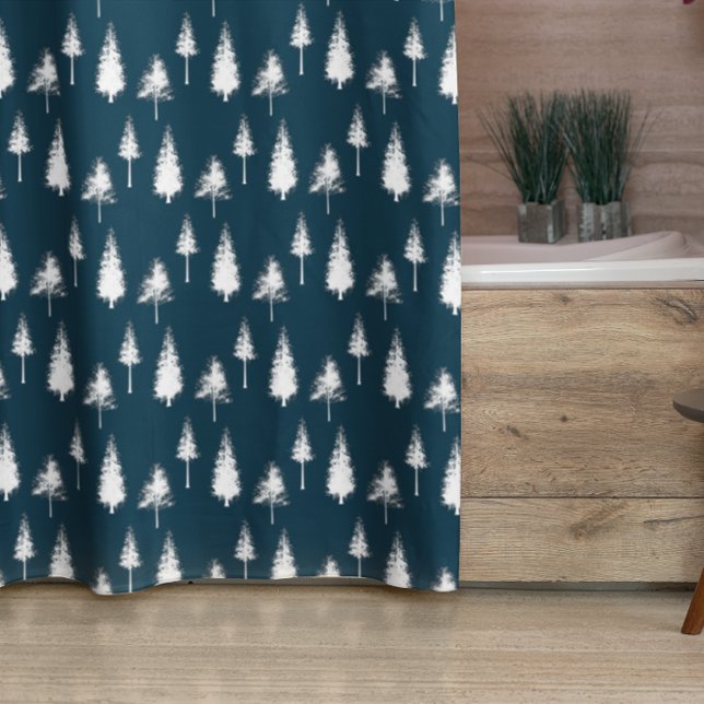 Cortina Para Box Árvores marinhos de inverno (Criador carregado)