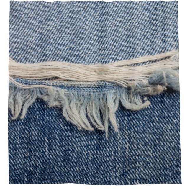 Cortina Para Box As texturas rasgaram o fundo dos jeans. (Frente)