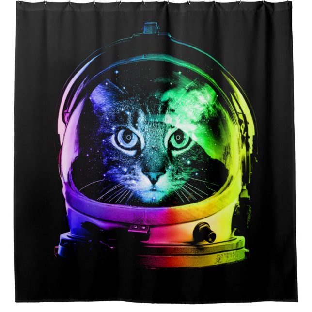 Cortina Para Box Astronauta Gato Clássico do Lover (Frente)