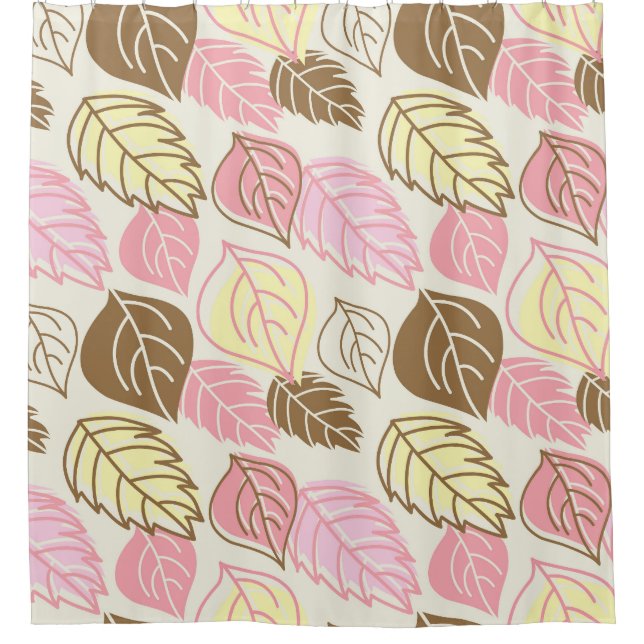 Cortina Para Box Autumn Splendor: Leaf Seamless Pattern (Frente)