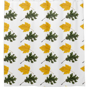 Cortina Para Box Autumn Symmetry Leaf Pattern