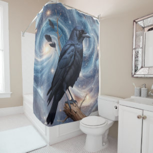 Cortina Para Box Aves Naturais Selvagens Raven-Crow