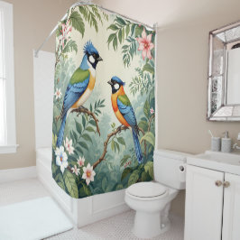 Cortina Para Box Aves Tropicais na Selva