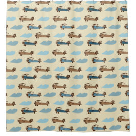 Cortina Para Box Avião de Brinquedo com Cortina de chá