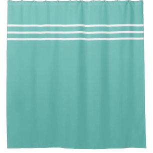 Cortina Para Box Azul-azul-aqua e costa-marítima náutica com risca