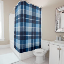 Azul Branco Cozy Plaid Flanela