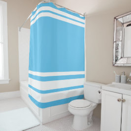 Cortina Para Box Azul Céu : Linhas Modernas em Branco
