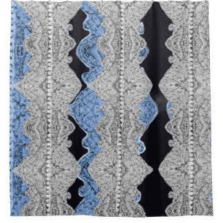 Cortina Para Box Azul Cinza Bonito