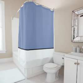 Cortina Para Box Azul com cortinas Chás em branco/preto