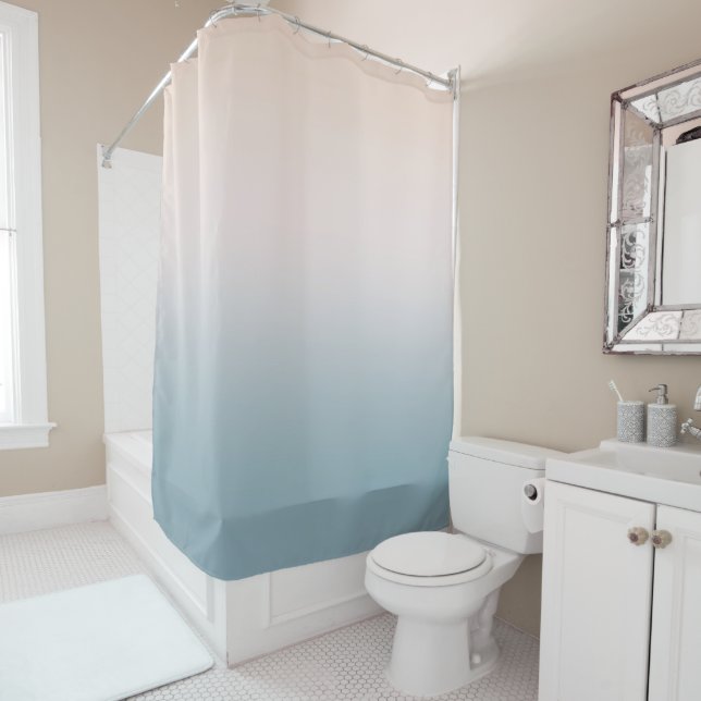 Cortina Para Box Azul-Creme-Blush Tie (In Situ)