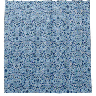 Cortina Para Box Azul - Damasco
