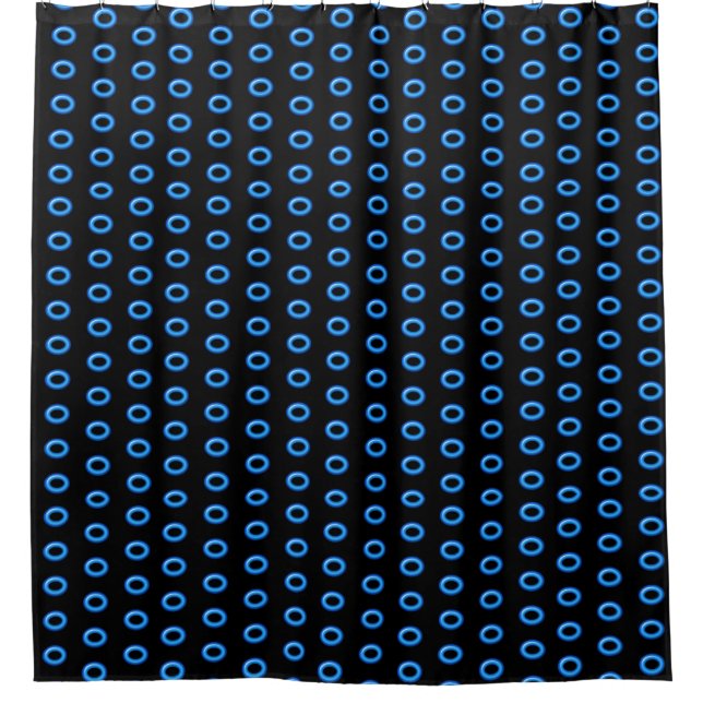 Cortina Para Box Azul-neon a preto (Frente)