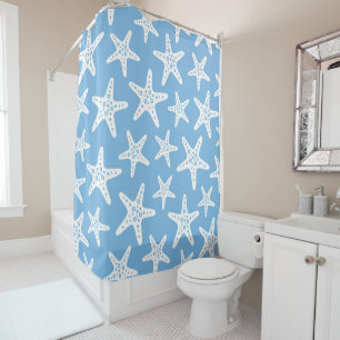 Cortina Para Box Azul-padrão de Starfish
