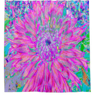 Cortina Para Box Azul rosa legal e Artsy Roxo Dahlia Bloom