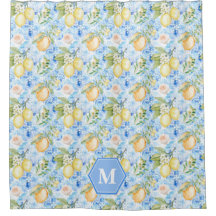 Azulejo Azul Mediterrâneo Limoncello Monograma Nom