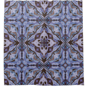 Cortina Para Box Azulejo Espanhol Purple Azulejo