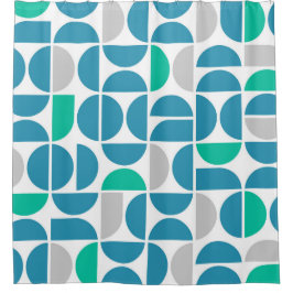 Cortina Para Box Azulejos Aquáticos de meio século