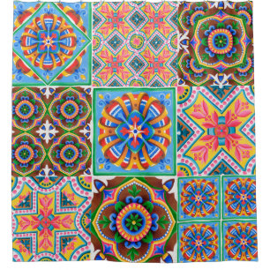 Cortina Para Box Azulejos cerâmicos, majolica, ornamentabstrato, ar