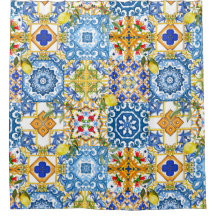 Azulejos mediterrânicos, majolica, estilo Sicilian