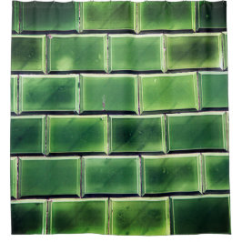 Cortina Para Box Azulejos verdes